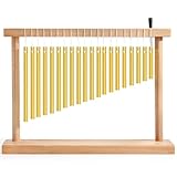 Suwimut 20-NOTE Bar Chime, Single-row Table Top Wind Chime, 20 Bars Musical Percussion Instrument with Mallet for Ornament Classroom Office Decoration