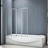1000x1400mm Height 4 Folding Pivot Shower Bath Screen Panel
