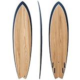ナナゼロ(nanazero) nanazero WOOD SKIN Surfboard MID05 Quad Fish 6'8"" Navy Mid Length (Durable and Lightweight Woodskin Construction for Surfing Surfboard Nanazero Fan Board Short Border
