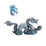 Realistic Dragon Aquarium Decor Feng Shui Fish Tank Ornament, Asian Dragon Decor for Aquarium Home Office Garden