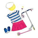 Our Generation – 18-Inch Doll Clothes – Cute to Scoot Deluxe Scooter Outfit - Fashion Clothes & Accessories, Includes Scooter,Pretend Play, for 3+ Years