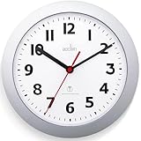 Acctim 74317 Parona, Silver Radio Controlled Wall Clock, 23cm Diameter