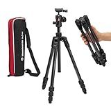 Manfrotto Befree Advanced AS, Camera Tripod, Twist Lock, Compatible with Arca-Swiss, Portable, Compact Travel Tripod Kit, Ball Head, Carbon Photo Support, for DSLR, Mirrorless, Camera Accessories