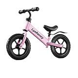 Lyefancy 12" Balance Bike for 2, 3, 4, 5 Year Old Boys Girls, Balance Bike Training Bicycle for Kids, No Pedal Adjustable Seat Walking Bike - Toddler First Bike Ride On Toys (Pink)