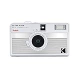 KODAK EKTAR H35N Half Frame Film Camera, 35mm, Reusable, Focus-Free, Bulb Function, Built-in Star Filter, Coated Improved Lens (Film & AAA Battery are not Included) (Striped Silver)