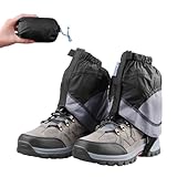 TRIWONDER Hiking Gaiters for Men Women Waterproof Ankle Leg Gaiters Lightweight Low Gators Snow Gaiters for Walking Backpacking (Black & Grey)