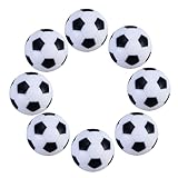 Okany Table Soccer Foosballs Game Replacements 32mm/1.26 In Mini Football Balls Black and White, Set of 8