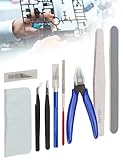 Model Making Tools Kit for Plastic Model Kits, Mellbree 14PCS Model Tools Kit Basic Tools Craft Set Hobby Building Tools Kit for Gundam Car Model Building Repairing and Fixing