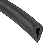 TA-VIGOR Edge Trim U Seal, Black PVC U-Seal Channel Edge Protector Sheet Fits 1-2mm Edge 3Meter/9.84Ft Length