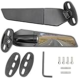 Motorcycle Side Mirrors, 360° Rotatable Wing-Style Mirrors, Adjustable Flat Motorbike Mirrors for Yamaha Kawasaki Ninja 300/400/650/ZX6R/ZX10R