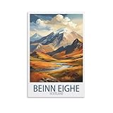 EZMLFA Easy Paint by Numbers for Adults Beginners Beinn Eighe Scotland Without Frame with Brushes and Acrylic Pigment Paint by Numbers Canvas Arts Crafts 20x30cm