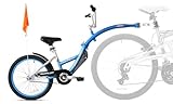 Weeride Pro Pilot Tagalong Trailer Childrens Kids Bike Tow Bar Folding Alloy 20" Wheel Blue