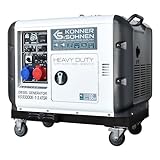 KS 9300DE-1/3 ATSR, diesel emergency generator 7500 W (400 V) / 6500 W (230 V), VTS phase switching system, diesel power generator EURO 5, LED display, air preheater, ATS connection