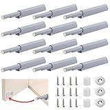 Push to Open Door Opener, Pack of 12 Cupboard Door Opener, Tip On Plastic Push Catch, Magnetic Pressure Door Opener, Cabinet Push to Open Door Opener, Cabinet Door Damper for Doors, Fittings,