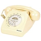 Binatone Retro 1971 Corded Telephone, Redial, Telephone Line Powered, Cream