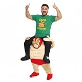 Morph Unisex Piggy Back Mexican Wrestler Fancy Dress Piggyback Costume - With Stuff Your Own Legs