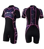 Summshall Kids Wetsuit 2.5mm Shorty One Piece Diving Suits UV Protection Back Zip Swimsuits for Boys Girls Toddlers Keep Warm for Diving,Swimming,Surfing Water Sport