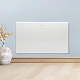 Purus 1200W White Electric Radiator Heaters for Home, Bathroom Safe Electric Heater Setback Timer Lot 20 & Advanced Thermostat Control Wall Mounted or Floor Standing Low Energy Panel Heater