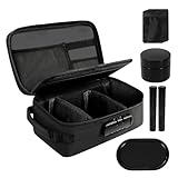 Smell Proof Bag with Combination Lock, Lewooilt Smell Proof Container Stash Box with 5 Small Resealable Baggies, 2 Doob Tube, Glass Stash Jar and Storage Tray, Black