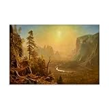 Albert Bierstadt Paintings Wall Art Poster Prints Yosemite Valley, Glacier Point Trail Picture Print Canvas Wall Paint Arts Decor Modern Home Artworks Gift Idea Unframe 08x12inch(20x30cm)