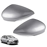 Wing Mirror Cover Cap Replacement for Ford Fiesta MK7 2009-2018, Door Wing Mirror Covers Car Rearview Mirror Cap 1 Pair (Sliver)