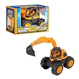 Teamsterz JCB 7-Inch Orange | JCB Construction Vehicle Toy | Indoor, Outdoor & Sandpit Play | Kids' Construction Trucks & Vehicles | Play Figures for Boys & Girls | Durable Toy for 18M+ (Excavator)