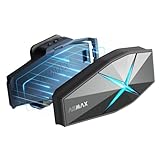 ASMAX F1 Motorcycle Intercom for 10 Riders, Offline Voice Control Helmet Bluetooth Headset with Hi-Fi Speaker, Multitasking, Mesh Communication Systems with Magnetic Mount, Fast Charging, Single Pack