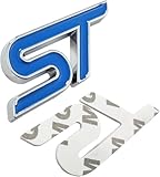 Metal Blue ST Front Grille Sticker Car Head Grill Emblem Badge Chrome Sticker Compatible With FIESTA FOCUS MONDEO Auto Car Styling
