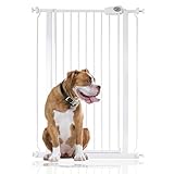Bettacare Extra Tall Pressure Installed Premium Pet Gate, 75cm - 83cm, White, Pressure Fit Stair Gate for Dog, Safety Barrier for Puppy, Easy Installation