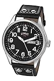 Limit Pilot Men's Quartz Watch with Black Dial Analogue Display and Black PU Strap 5491.01