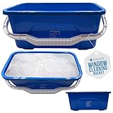 Window Cleaning Equipment Bucket - Large 42cm Window Cleaner Bucket for Domestic & Commercial Use, Ergonomic Design, Window Cleaning Perfect with Squeegee & Washer Applicator