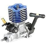 02060 Blue VX18 Engine, 2.74cc Pull Starter for RC 1/10 Nitro Car Buggy, Nitro Engine Compatible with HSP, Redcat Lightning, Tornado, Volcano, Tamiya, Max 32,000 RPM