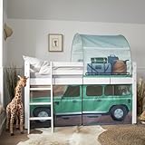 Noa and Nani Moro Cabin Bed Midsleeper with Safari Overland Off Road Package in Classic White