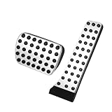 TUCKBOLD 2pcs Gas and Brake Pedals Pads Cover Anti-Slip for Mercedes-Benz C E S GLC GLE GLK SLK CLS SL Class Stainless Steel Car Pedals Accessories No Drill Automotive Parts