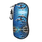 KDUBNJDS (Killer Whale Print) Portable Neoprene Zipper Sunglasses Soft Case Ultralight Glasses Case Portable Sunglasses Bag For Men Women Gift