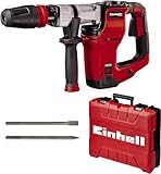 Einhell 4139100 SDS Max Demolition Hammer TE-DH 12 |240V,050W Concrete Breaker Pneumatic Drill |12 Joule Single Impact Force Jack ,Vibration-Cushioned Handle,Includes Pointed and Flat Chisel,Black,Red