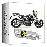 exhaust homologated arrow thunder in aluminium with steel end cap compatible with yamaha xj6 2009 2010 2011 2012 2013 2014 2015 mototopgun 71761ao