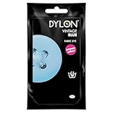 DYLON Hand Dye, Fabric Dye Sachet for Clothes, Soft Furnishings and Projects, 50 g - Vintage Blue