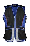 Percussion Gilet Ball Trap Evo Skeet/Clay Shooting Vest - Black & Blue - Size XXL