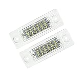 ZAYMDO Number Plate Lights, 2Pcs LED Rear License Plate Lamps 3B5943021 Replacement for V-W T5 Touran Jetta Passat Caddy Golf Plus Transporter Skoda