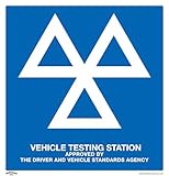 Sealey SS51P1 MOT Testing Station - Warning Safety Sign - Rigid Plastic