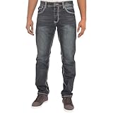 ETO New Mens EM461 Dark Blue Jeans Regular FIT Smart Denim Fitted Casual Trousers Bargain (40W x 32L)