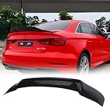 MUTUSAISI Rear Boot Spoiler Wing Fit For Audi A3 S3 RS3 8V Saloon 2013-2020 Black Edition/CoD/S line/TDI/TFSI Painted Gloss Black R Style DeckLid Lip Exterior Accessories