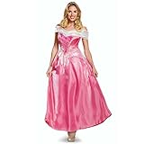 Disney Official Classic Sleeping Beauty Princess Aurora Costume Adult, Fairy Tale Fancy Dress Up Outfit Princess Dress for Women Medium