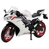 TURBO CHALLENGE - Kawasaki Ninja ZX-BR Motorcycle - Die-Cast - 029935 - Free Wheel Vehicle - White - Metal - Kids Toy - Gift - Miniature - Collection - Birthday - Age 3+