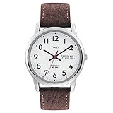 Timex Men's Easy Reader Brown Leather Watch - T20041