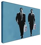 The Tesco Krays - NEW BANKSY Modern Art Canvas Print 12x16 inches
