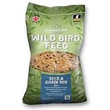 Copdock Mill Wild Bird Seed & Grain Mix 20kg Bag All Year Round High Energy Wild Bird Food 100% Natural Ingredients Including Sunflower Seeds and Peanuts
