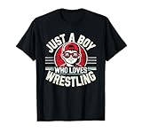 Just A Boy Who Loves Wrestling, Boys & Kids, Wrestler T-Shirt