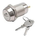 MospdyGear Mobility Scooter Spare On/off Ignition Switch 2 Key, Hole 19mm Power Lock Mobility Electric Vehicle Start Switch Lock, for Beauty Equipment Vending Machine